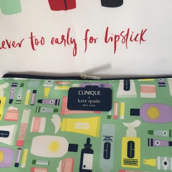 Clinique x Kate Spade New York Set Shopping Tote & Makeup Pouch - Picture 13 of 14